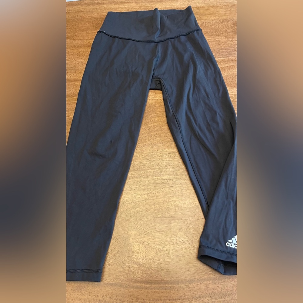 Adidas Black athletic yoga capris